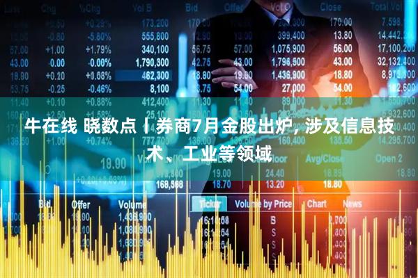牛在线 晓数点丨券商7月金股出炉, 涉及信息技术、工业等领域